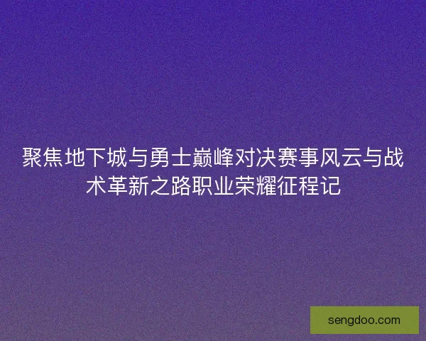 聚焦地下城与勇士巅峰对决赛事风云与战术革新之路职业荣耀征程记