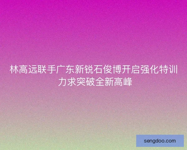 林高远联手广东新锐石俊博开启强化特训 力求突破全新高峰